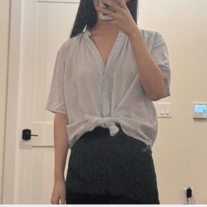 Aritzia Women's Blue Shirt